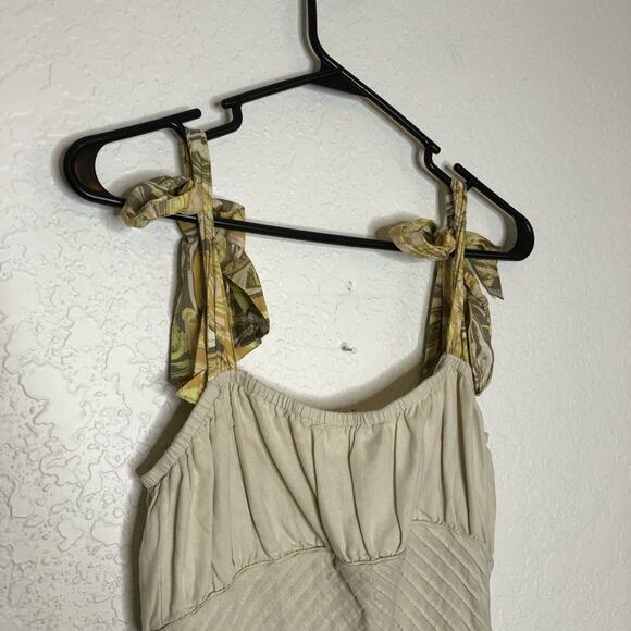 Free People Santorini cream linen blend maxi dress size 4 - Picture 6 of 16